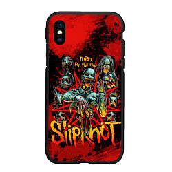 Чехол iPhone XS Max матовый Slipknot red satan, цвет: 3D-черный