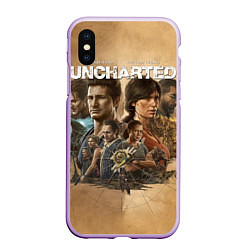 Чехол iPhone XS Max матовый Uncharted: Legacy of Thieves Collection, цвет: 3D-сиреневый