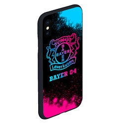 Чехол iPhone XS Max матовый Bayer 04 - neon gradient, цвет: 3D-черный — фото 2