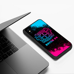 Чехол iPhone XS Max матовый Bayer 04 - neon gradient, цвет: 3D-черный — фото 2