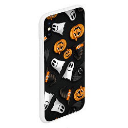 Чехол iPhone XS Max матовый Halloween 31 окт, цвет: 3D-белый — фото 2