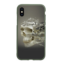 Чехол iPhone XS Max матовый Vanguard skull - destroyed