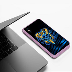 Чехол iPhone XS Max матовый Скелет мумии, цвет: 3D-сиреневый — фото 2