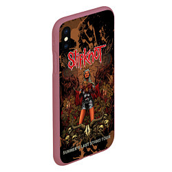 Чехол iPhone XS Max матовый Slipknot satan girl, цвет: 3D-малиновый — фото 2