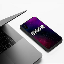 Чехол iPhone XS Max матовый Akudama Drive gradient space, цвет: 3D-черный — фото 2