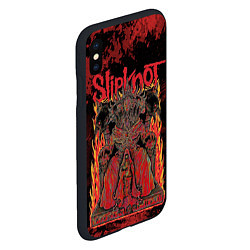 Чехол iPhone XS Max матовый Slipknot black and red, цвет: 3D-черный — фото 2