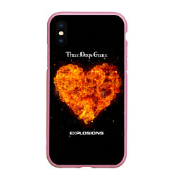 Чехол iPhone XS Max матовый Explosions - Three Days Grace