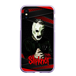 Чехол iPhone XS Max матовый Slipknot black & red