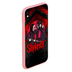 Чехол iPhone XS Max матовый Slipknot black and red, цвет: 3D-баблгам — фото 2