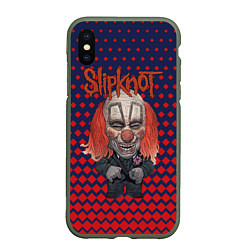 Чехол iPhone XS Max матовый Slipknot clown