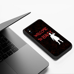 Чехол iPhone XS Max матовый Welcome to reality - inscription in blood, цвет: 3D-черный — фото 2