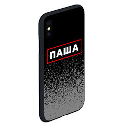 Чехол iPhone XS Max матовый Паша - в красной рамке на темном, цвет: 3D-черный — фото 2