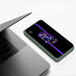 Чехол iPhone XS Max матовый JoJo Bizarre Adventure Jotaro, цвет: 3D-темно-зеленый — фото 2