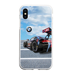 Чехол iPhone XS Max матовый BMW racing team - Motorsport - M Performance, цвет: 3D-белый