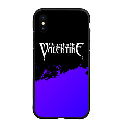 Чехол iPhone XS Max матовый Bullet For My Valentine purple grunge