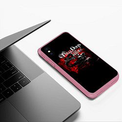 Чехол iPhone XS Max матовый Three Days Grace змея и ворон, цвет: 3D-малиновый — фото 2