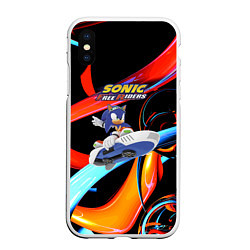 Чехол iPhone XS Max матовый Sonic Free Riders - Hedgehog