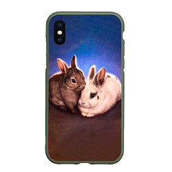 Чехол iPhone XS Max матовый Кроличьи нежности