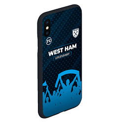 Чехол iPhone XS Max матовый West Ham legendary форма фанатов, цвет: 3D-черный — фото 2