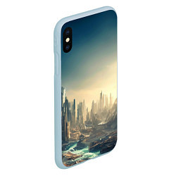 Чехол iPhone XS Max матовый Радиоактивные Осадки, цвет: 3D-голубой — фото 2