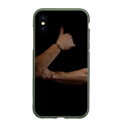 Чехол iPhone XS Max матовый Руки в темноте