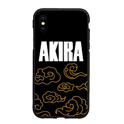 Чехол iPhone XS Max матовый Akira anime clouds, цвет: 3D-черный