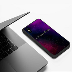 Чехол iPhone XS Max матовый A Silent Voice gradient space, цвет: 3D-черный — фото 2