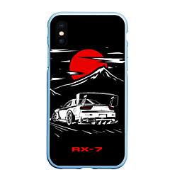 Чехол iPhone XS Max матовый Мазда RX - 7 JDM Style, цвет: 3D-голубой