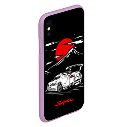 Чехол iPhone XS Max матовый Тойота супра - JDM Style, цвет: 3D-сиреневый — фото 2