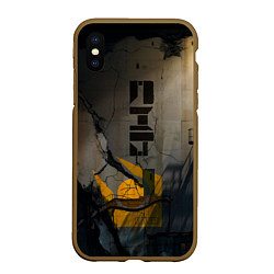 Чехол iPhone XS Max матовый Стена город 17
