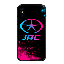 Чехол iPhone XS Max матовый JAC - neon gradient