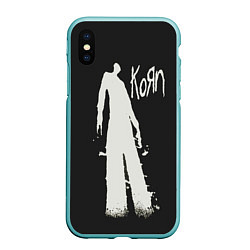 Чехол iPhone XS Max матовый Korn print, цвет: 3D-мятный