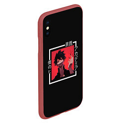 Чехол iPhone XS Max матовый Даби моя геройская академия, цвет: 3D-красный — фото 2