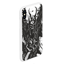 Чехол iPhone XS Max матовый Evil from the Darkness, цвет: 3D-белый — фото 2