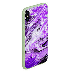 Чехол iPhone XS Max матовый Красочная абстракция, цвет: 3D-салатовый — фото 2