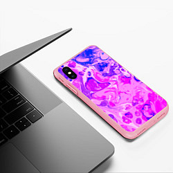 Чехол iPhone XS Max матовый Абстракция тай-дай, цвет: 3D-баблгам — фото 2