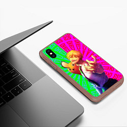 Чехол iPhone XS Max матовый Дэнзи с Потитой на плече, цвет: 3D-коричневый — фото 2