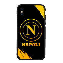 Чехол iPhone XS Max матовый Napoli - gold gradient