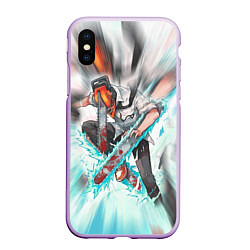 Чехол iPhone XS Max матовый Chainsaw man blood