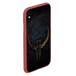 Чехол iPhone XS Max матовый Quake 2, цвет: 3D-красный — фото 2