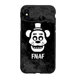 Чехол iPhone XS Max матовый FNAF glitch на темном фоне