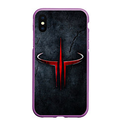 Чехол iPhone XS Max матовый Quake 3 arena, цвет: 3D-фиолетовый