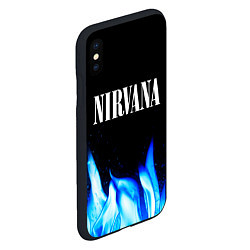 Чехол iPhone XS Max матовый Nirvana blue fire, цвет: 3D-черный — фото 2