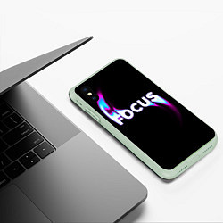 Чехол iPhone XS Max матовый Сфокусируйся, цвет: 3D-салатовый — фото 2