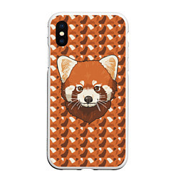 Чехол iPhone XS Max матовый Милая красная панда