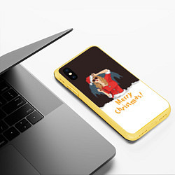 Чехол iPhone XS Max матовый Снегурка, цвет: 3D-желтый — фото 2