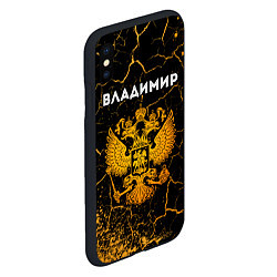 Чехол iPhone XS Max матовый Владимир и зологой герб РФ, цвет: 3D-черный — фото 2