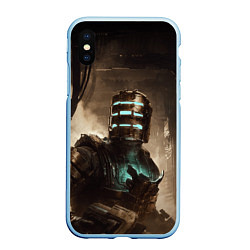 Чехол iPhone XS Max матовый Айзек Кларк Dead space remake, цвет: 3D-голубой