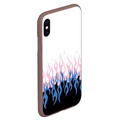 Чехол iPhone XS Max матовый Ледяное пламя, цвет: 3D-коричневый — фото 2