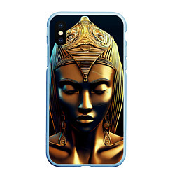 Чехол iPhone XS Max матовый Нейросеть - золотая статуя египетской царицы